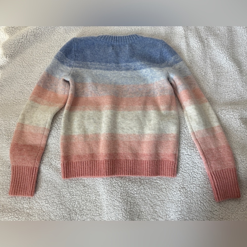 LOFT Size XS Sweater. Multi Color Stripe Crewneck